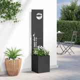Garden Privacy Screen Black 32 x 150 cm Cold-rolled steel 876399