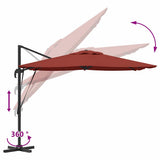 Roma Parasol Red 286 x 284 x 265 cm Aluminium and Polyester 42003342