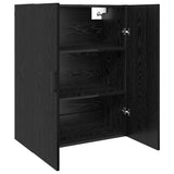 Wall Cabinet Black Oak 69.5 x 34 x 90 cm Engineered Wood 879521