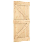 Sliding Door with Hardware Set 95x210 cm Solid Wood Pine 3332636