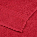Towels 4 pcs Red 100x200 cm 360 gsm 100% Cotton 136939