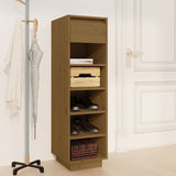 Shoe Cabinet Honey Brown 30x34x105 cm Solid Wood Pine 813558