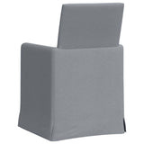 Dining Chairs 2 pcs Light grey 57 x 67 x 95 cm Fabric 42017903