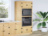 Cabinet SKI Honey Brown 66 x 58 x 207 cm Solid Pine Wood 42007567