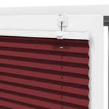 Pleated Blind Bordeaux Red 120x200 cm Fabric Width 119.4 cm Polyester 4015266