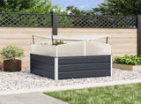 Planter Anthracite 100 x 100 x 77 cm Galvanised Steel 42018231