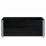 Garden Planter Black 100x100 cm Solid Wood Pine 3295400