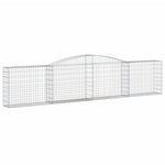 Arched Gabion Baskets 10 pcs 400x30x80/100 cm Galvanised Iron 3146861