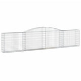 Arched Gabion Baskets 10 pcs 400x30x80/100 cm Galvanised Iron 3146861