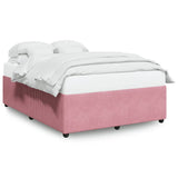Bed Frame without Mattress Pink 140x190 cm Velvet 3285011
