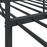 Daybed with Trundle without Mattress Black 75x190 cm Steel 4104672