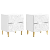 Bedside Table 2 pcs High Gloss White 43 x 34.5 x 48 cm 894994
