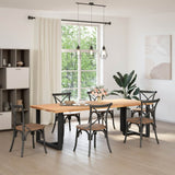 Dining Table Legs T-Shaped 2 pcs Black 100x35x cm Steel 4013068