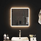 LED Bathroom Mirror Transparent 50 x 50 cm Tempered Glass 42045808