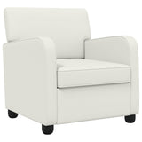 Armchair White Faux Leather 42043434