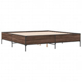 Bed Frame without Mattress Brown Oak 200x200 cm 3279781