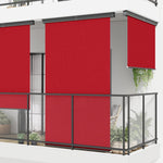 ZNTS Balcony Side Awning 165x250 cm Red 317859