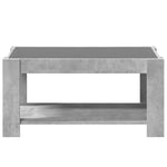 ZNTS Coffee Table with LED Concrete Grey 93x53x45 cm Engineered Wood 847556