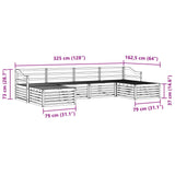 Sofa Sets 6 pcs Natural Solid Acacia Wood 3373914