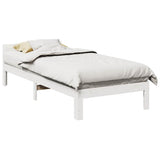 Bed Frame without Mattress White 90x200 cm Solid Wood Pine 859233