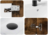 Bathroom Vanity Unit with Tap Smoked Oak 42 x 40 x 74.5 cm 889533