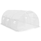 Greenhouse White PE mesh fabric, galvanised steel 13.5m 45750