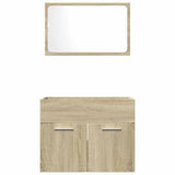 2 Piece Bathroom Furniture Set Sonoma Oak Engineered Wood 856372