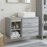 Bathroom Furniture Set 2 pcs Grey Sonoma Engineered Wood 3403885