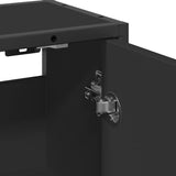 Bathroom Mirror Cabinet Black 65x20x60 cm Engineered Wood 849254