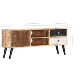 TV Cabinet 115x30x47 cm Solid Mango Wood 282878