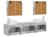 Bathroom Cabinet Set 5 pcs Concrete Grey Engineered Wood 3406570