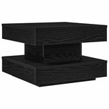 Coffee Table 360-Degree Rotatable Black 50x50x34.5 cm 858471