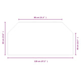 Fireplace Glass Plate Transparent 120 x 60 cm Glass 353873