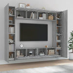 ZNTS 8 Piece TV Cabinet Set Grey Sonoma Engineered Wood 3114236