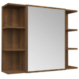 Bathroom Mirror Cabinet Brown Oak 80x20.5x64 cm Engineered Wood 815524
