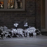 LED Reindeers 2 pcs Cold White Fabric 42012989