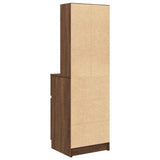 Bedside Cabinet Brown Oak 39x35x125 cm Engineered Wood 861316