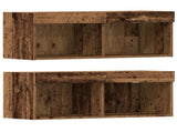 TV Cabinet with LED Strip Lights 4 pcs Old wood Engineered wood 3334389