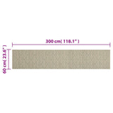Kitchen Rug Washable Leaves 60x300 cm Velvet 4005634