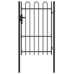 Fence Gate Grey 100 x 150 cm Powder coated steel 42008869