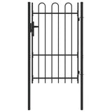 Fence Gate Grey 100 x 150 cm Powder coated steel 42008869