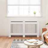 White Radiator Cover Heating Cabinet 152 cm Engineered Wood 242190
