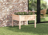 Garden Planter Nature 70 x 70 x 70 cm Solid Pine Wood 8000848
