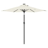 Garden Parasol with Steel Pole White 225x225x212 cm 4005058
