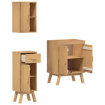 ZNTS 3-Piece Pine Bathroom Furniture Set 3334189