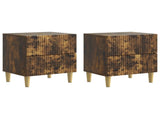 Bedside Cabinet with Drawer 2 pcs Smoked Oak 43 x 34.5 x 48 cm 894536