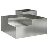 Garden Planter Silver 80 x 80 x 48 cm Galvanised steel 865846