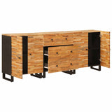 Sideboard 3 pcs Brown 60 x 33 x 75 cm Solid Mango Wood 3310101