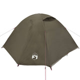 Camping Tent Dome 4-Person Brown Waterproof 4009619