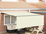 Retractable Awning Cream 350 x 250 cm Polyester and Aluminium 3330209